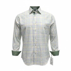 Angelino Los Angeles Mens 5XL Plaid flip Cuff Dress Shirt Button Down (W31)